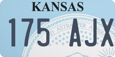 KS license plate 175AJX