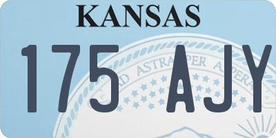 KS license plate 175AJY