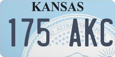 KS license plate 175AKC