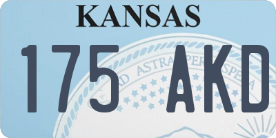 KS license plate 175AKD