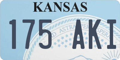 KS license plate 175AKI