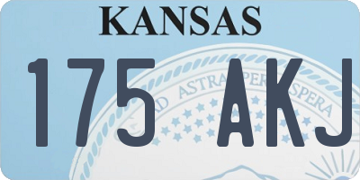 KS license plate 175AKJ