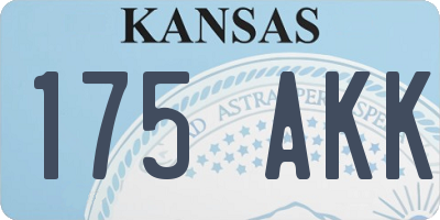 KS license plate 175AKK