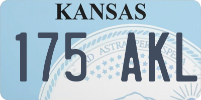 KS license plate 175AKL