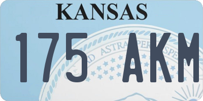 KS license plate 175AKM