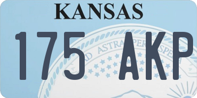 KS license plate 175AKP