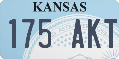 KS license plate 175AKT