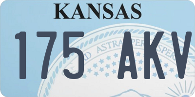 KS license plate 175AKV