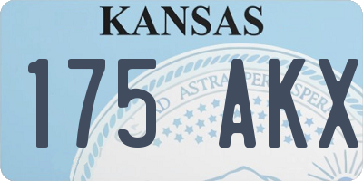 KS license plate 175AKX