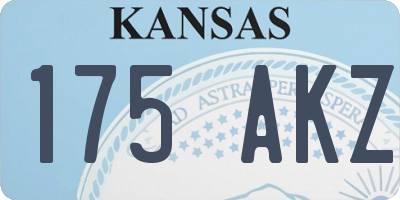 KS license plate 175AKZ