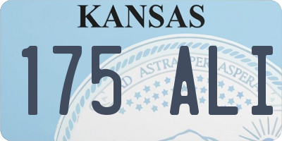 KS license plate 175ALI