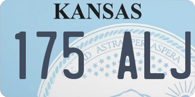 KS license plate 175ALJ