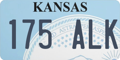 KS license plate 175ALK
