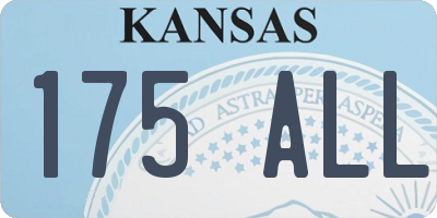 KS license plate 175ALL