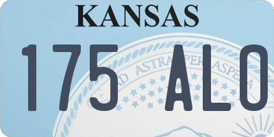 KS license plate 175ALO