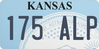 KS license plate 175ALP