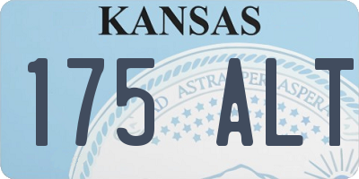 KS license plate 175ALT