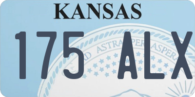 KS license plate 175ALX