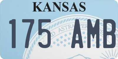 KS license plate 175AMB