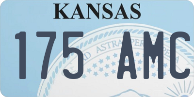 KS license plate 175AMC