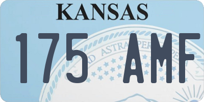 KS license plate 175AMF