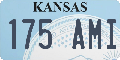 KS license plate 175AMI