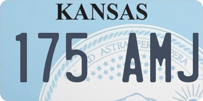 KS license plate 175AMJ