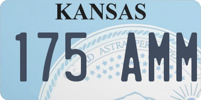 KS license plate 175AMM