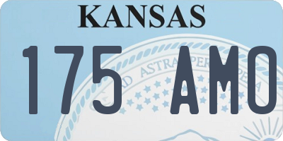 KS license plate 175AMO