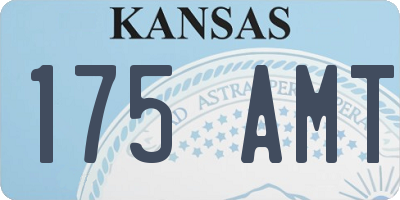 KS license plate 175AMT