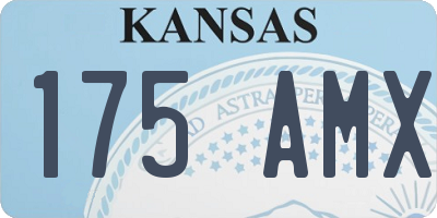 KS license plate 175AMX