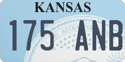 KS license plate 175ANB