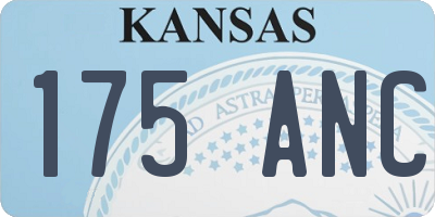 KS license plate 175ANC
