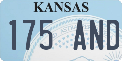 KS license plate 175AND