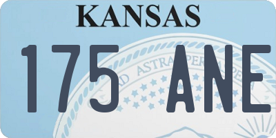 KS license plate 175ANE