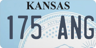 KS license plate 175ANG
