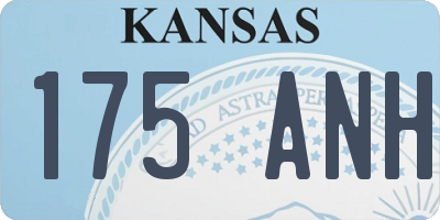 KS license plate 175ANH