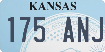 KS license plate 175ANJ