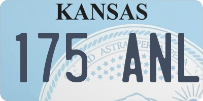 KS license plate 175ANL