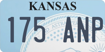 KS license plate 175ANP