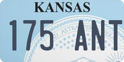 KS license plate 175ANT