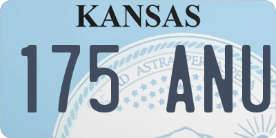 KS license plate 175ANU
