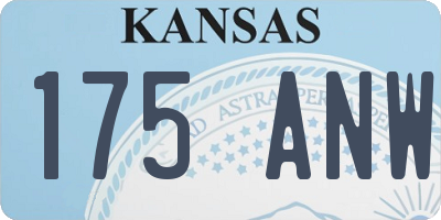 KS license plate 175ANW