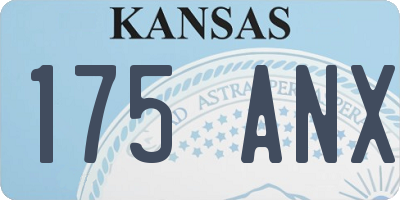 KS license plate 175ANX