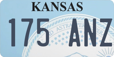 KS license plate 175ANZ