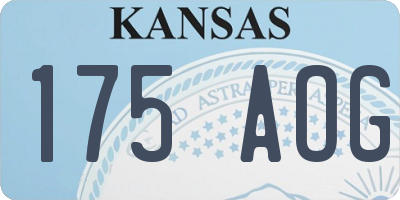 KS license plate 175AOG