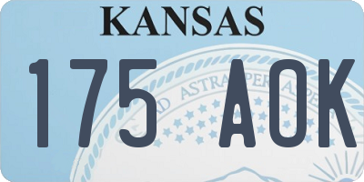 KS license plate 175AOK