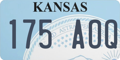 KS license plate 175AOQ