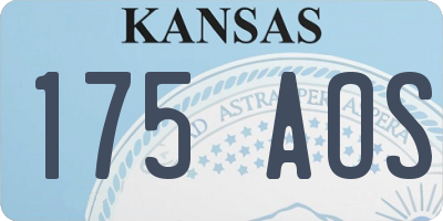 KS license plate 175AOS