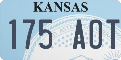 KS license plate 175AOT